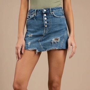 free people denim skirt
